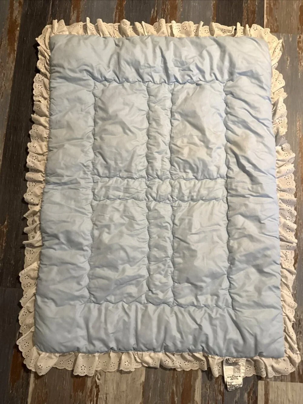 Vintage Beatrix Potter Peter Rabbit Baby Crib Comforter Colorblock Pastel Lace
